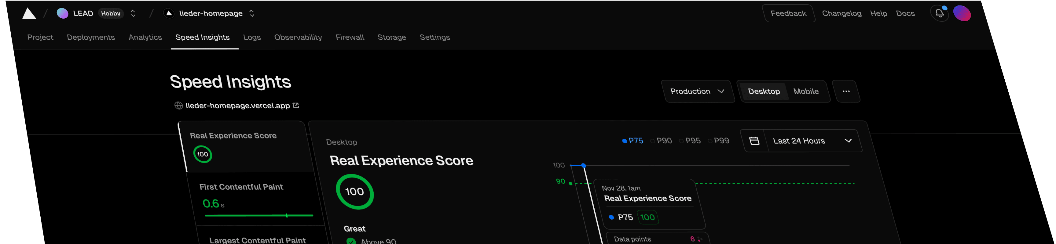 Vercel Speed Insights